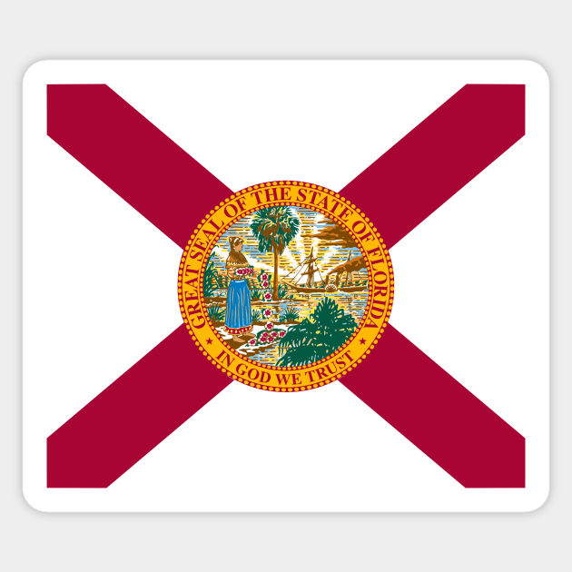 Florida flag. USA Sticker by flag for all